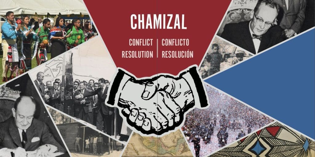 Image of a mural within the Chamizal National Memorial exhibit.