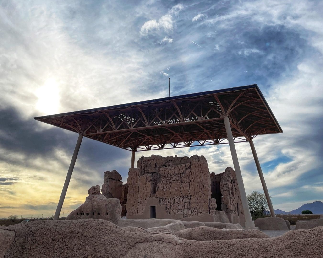 Casa Grande Ruins as the Juan Bautista de Anza expedition might have encountered it.
