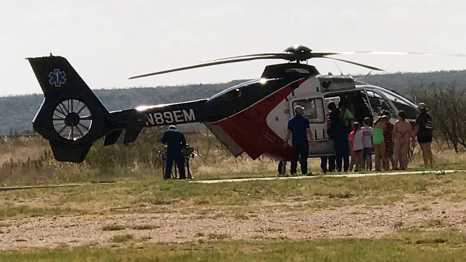 Helicopter at Lake Meredith National Recreation Area
