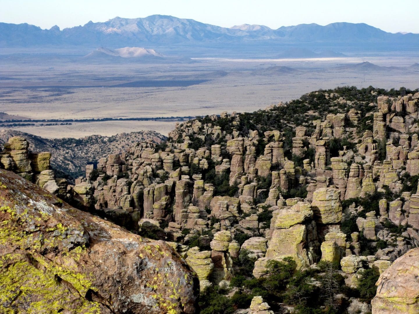 The view of the Dragoon Mountains from Massai Point in Chiricahua National Monument