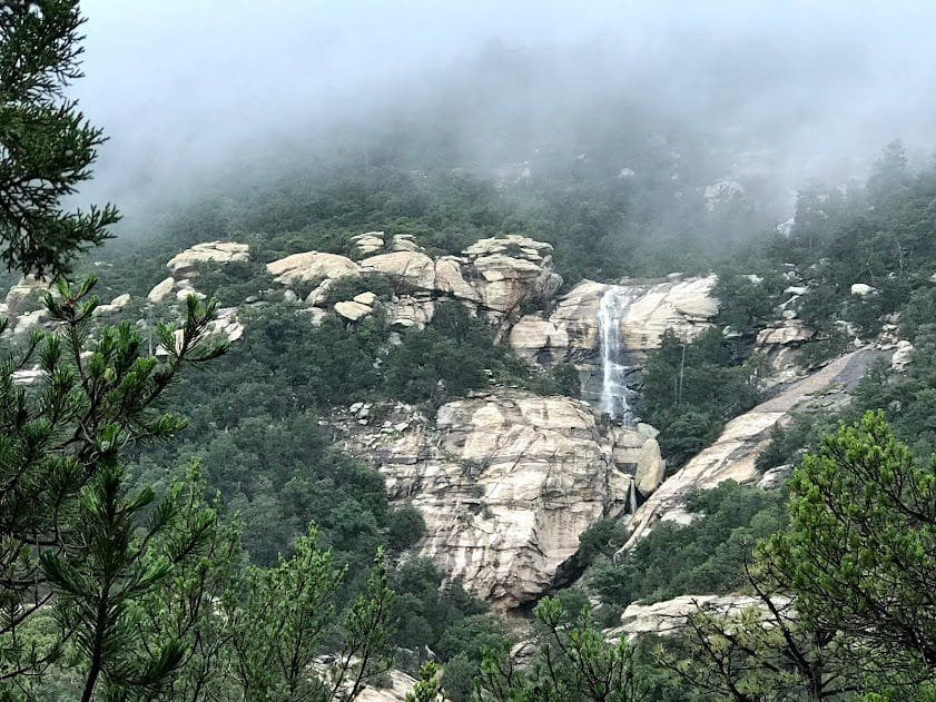 Waterfall in Rincon Mountains, Saguaro National Park