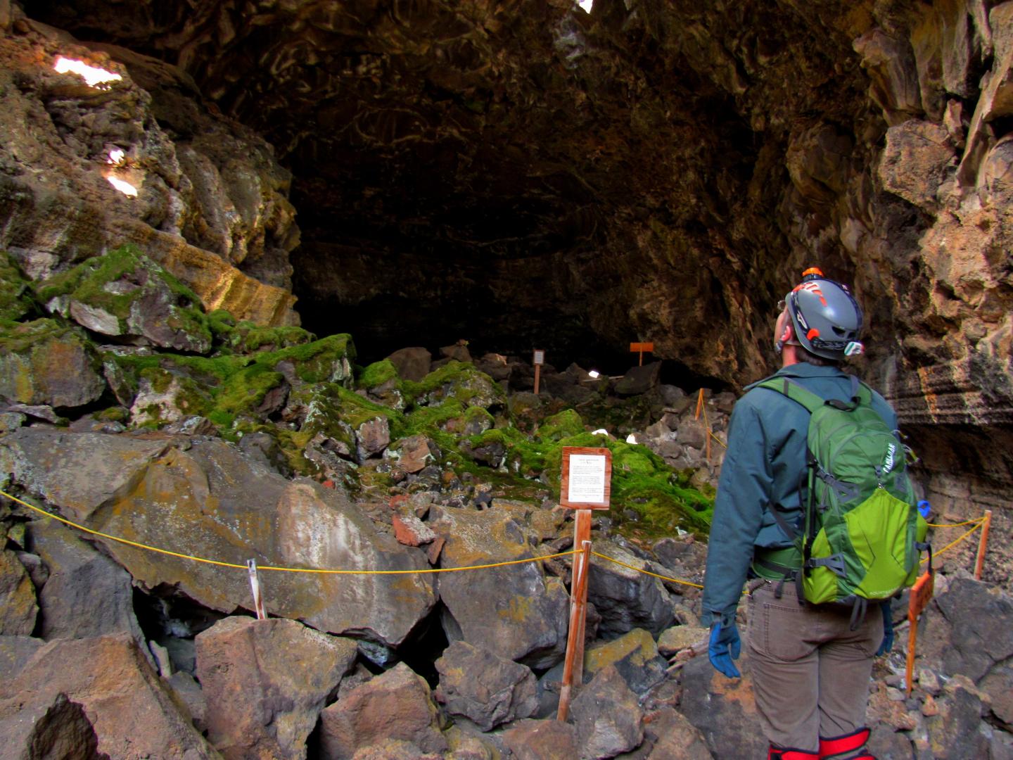 Caver at Four Windows Cave