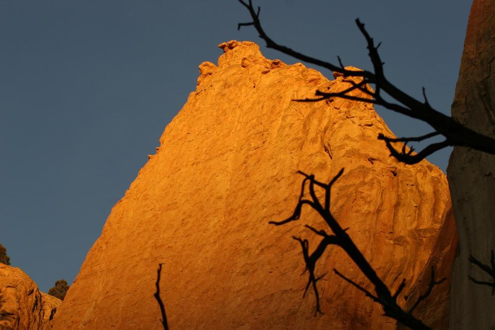 The face of El Morro in the evening sun