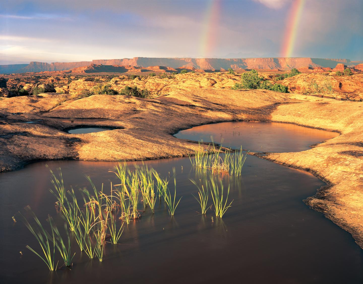 Pothole Point with a double rainbow.