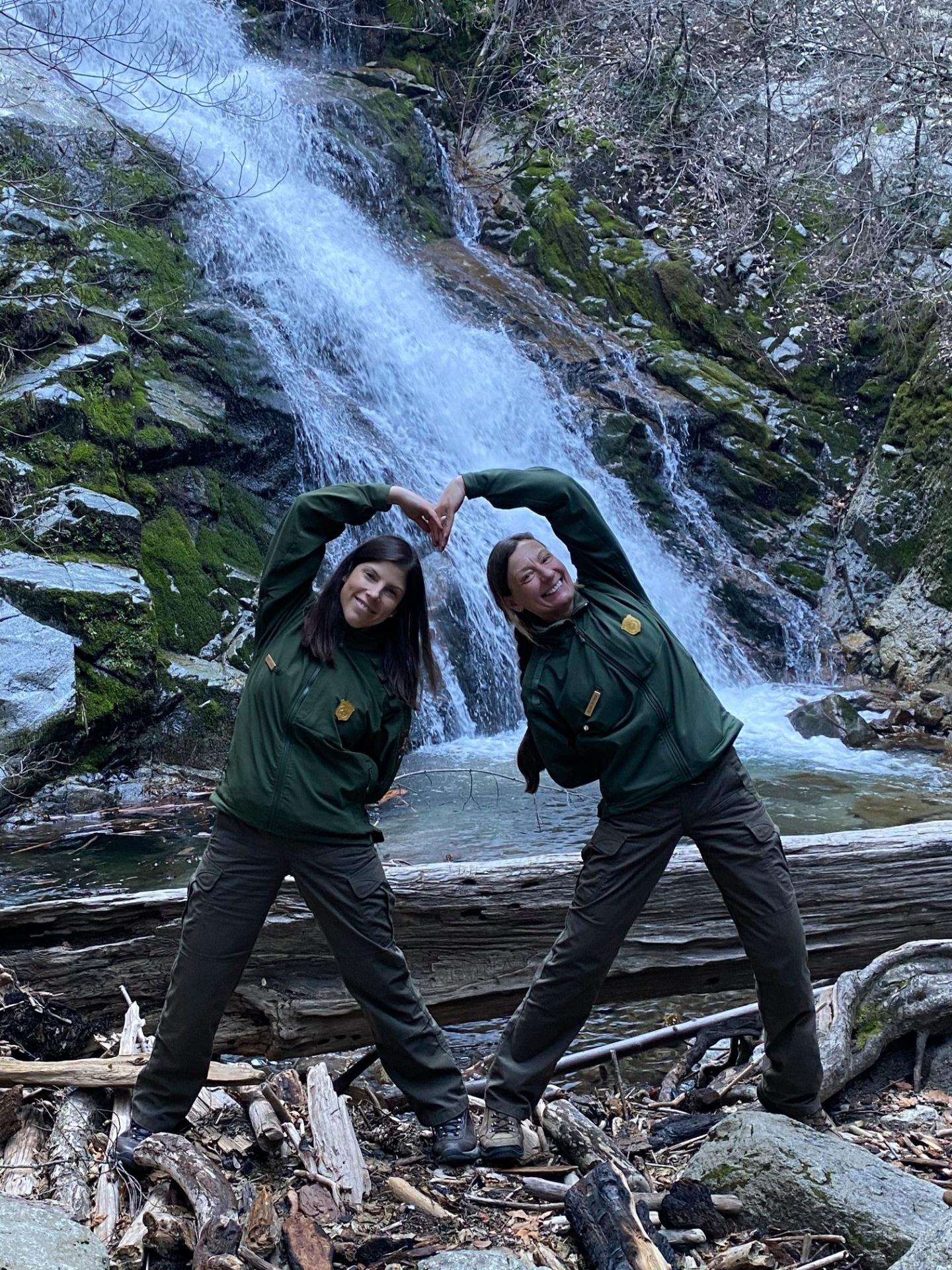 Two friends find a hidden waterfall