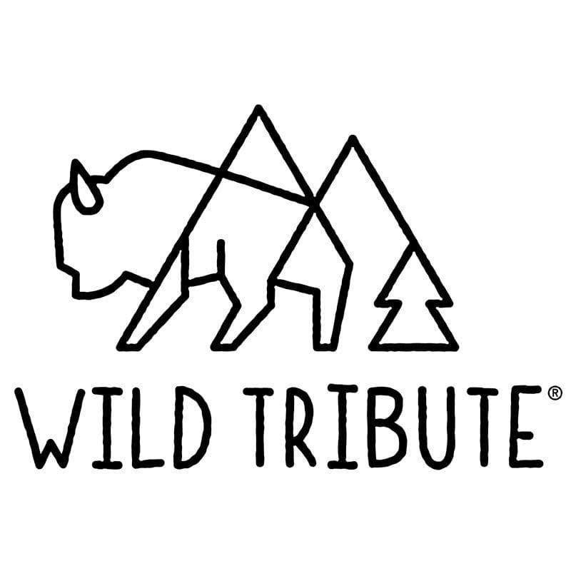 Wild Tribute logo with bison and mountain outlines.