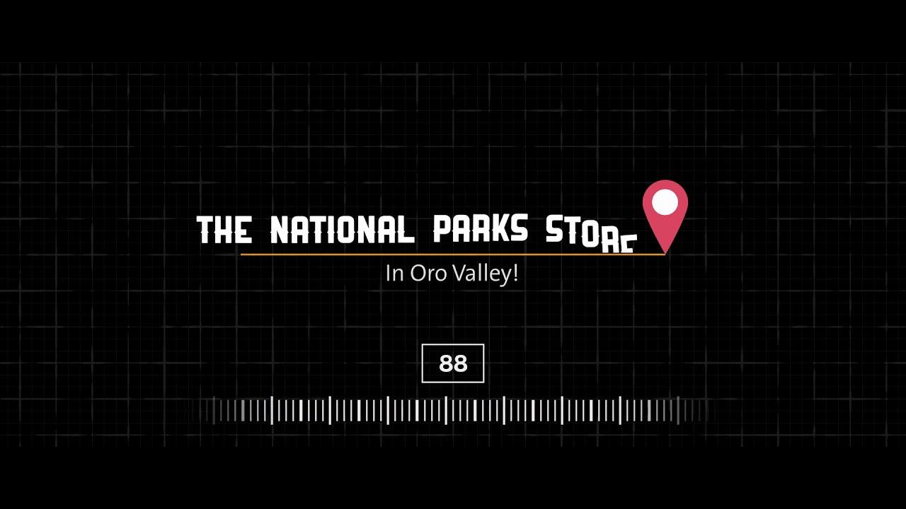 The National Parks Store logo with location pin icon.