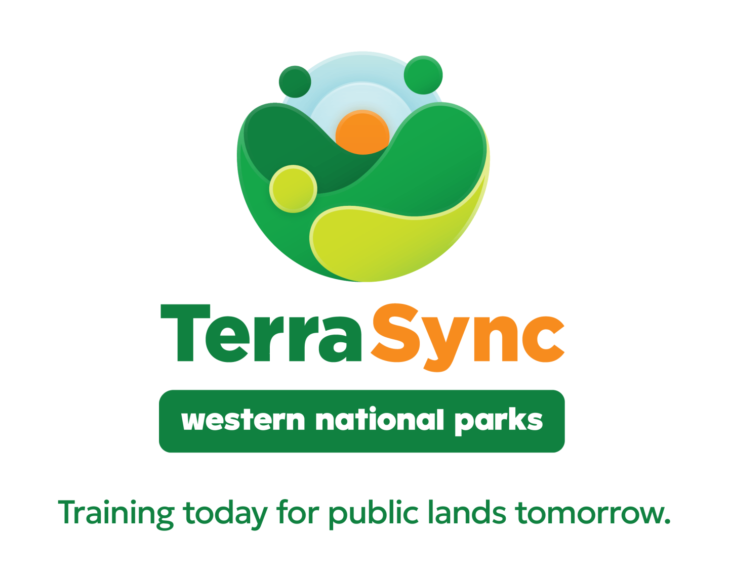TerraSync logo with green and orange earth design.