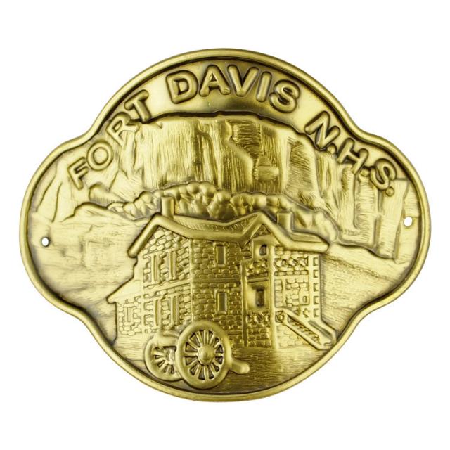 Fort Davis National Historic Site Hiking Stick Medallion - Brass Pictorial image
