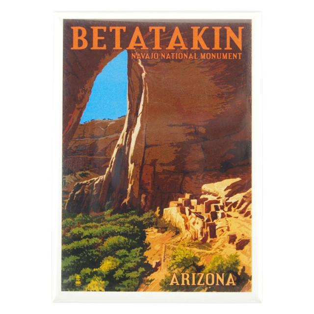 Navajo National Monument Magnet - Betatakin Illustration image
