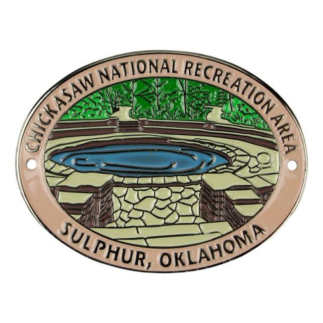 Chickasaw National Recreation Area Hiking Stick Medallion - Buffalo Spring image