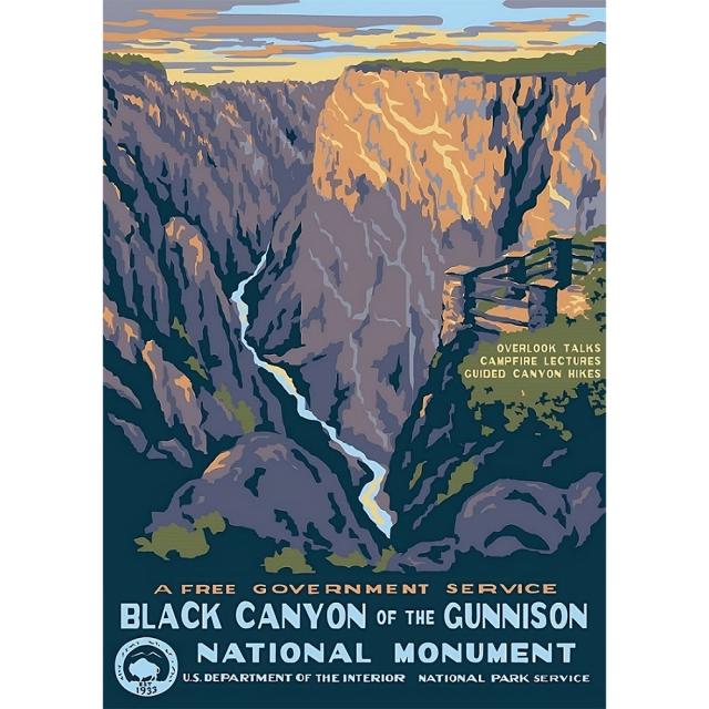 Black Canyon of the Gunnison National Park WPA Style Poster image