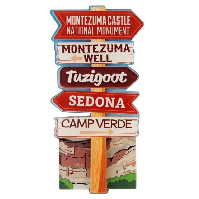 Montezuma Castle National Monument Magnet - Signpost image