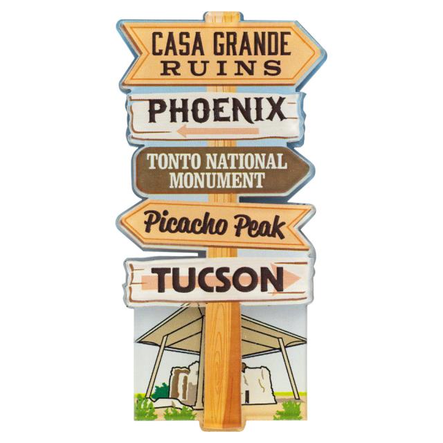 Casa Grande Ruins National Monument Magnet - Signpost image