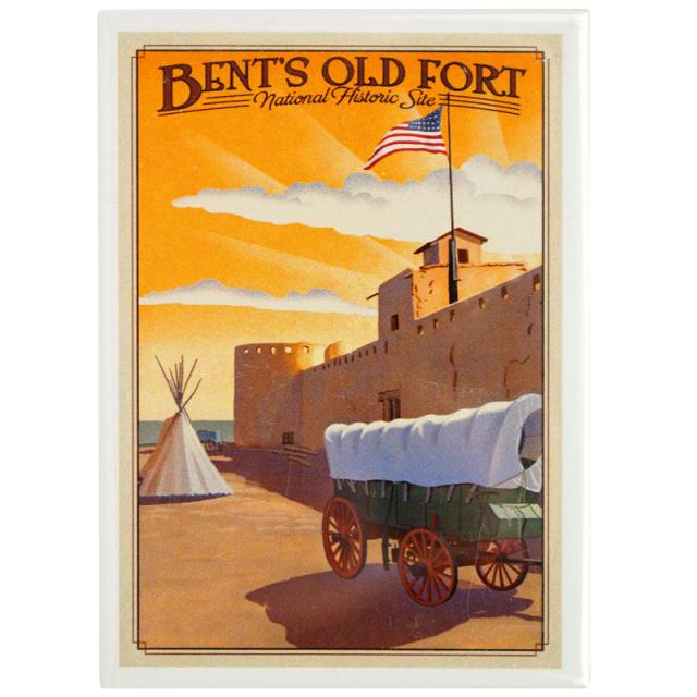 Bent's Old Fort National Historic Site Magnet - Wagon image