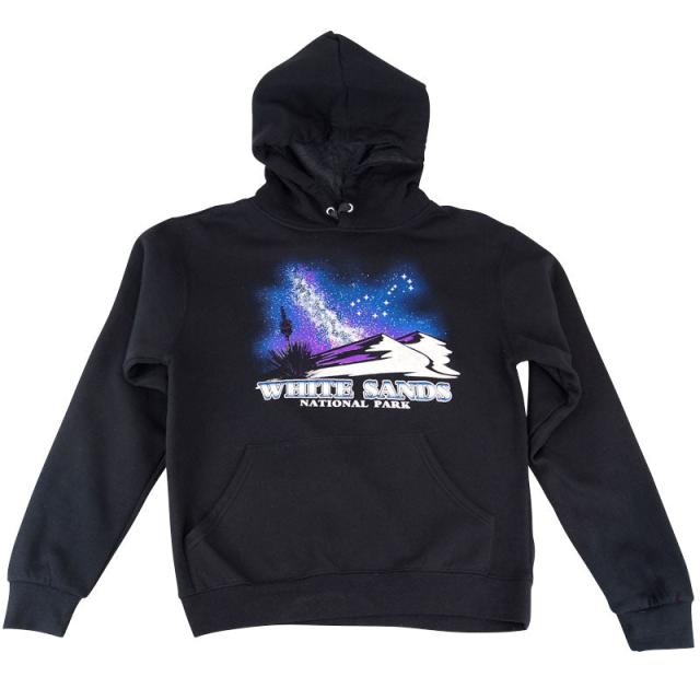 White Sands National Park Fleece Hoodie - Night Sky image
