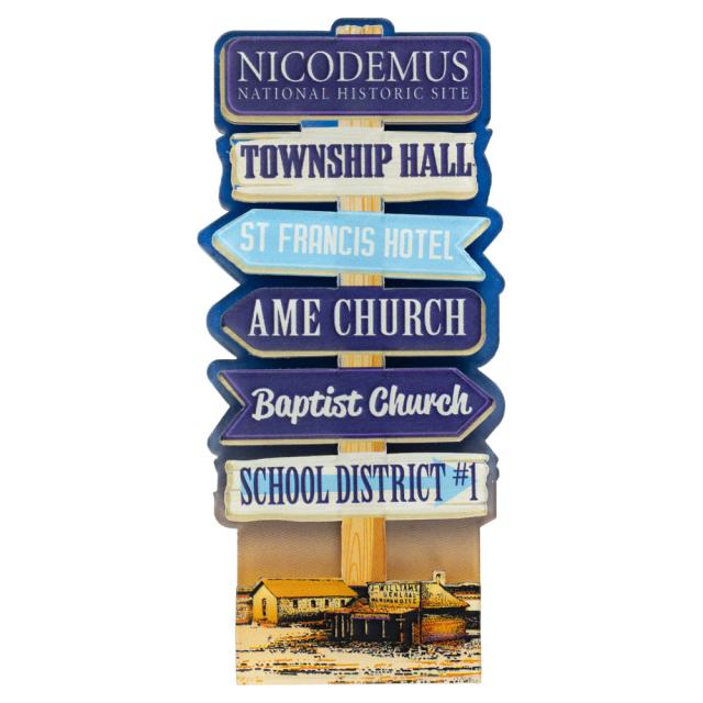 Nicodemus National Historic Site Magnet - Signpost image