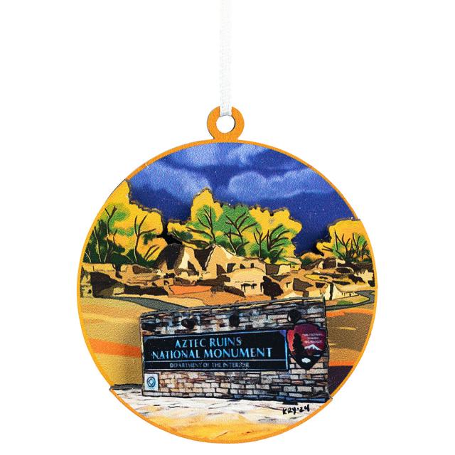 Aztec Ruins National Monument 3-D Wood Ornament image