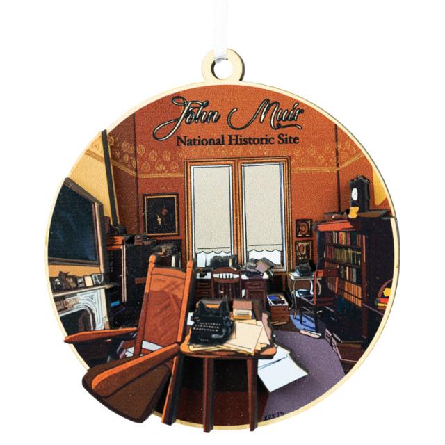 John Muir National Hist. Site 3-D Wood Ornament image