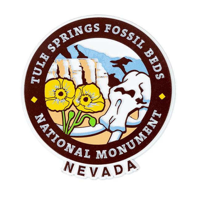 Tule Springs Fossil Beds National Monument Flex Magnet - Round Logo image
