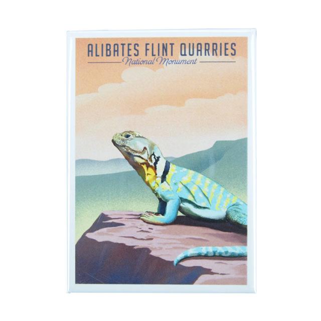 Alibates Flint Quarries National Monument Magnet - Collared Lizard image