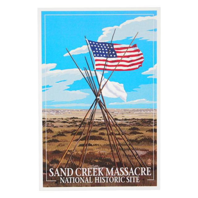 Sand Creek Massacre NHS Postcard - Illustration image