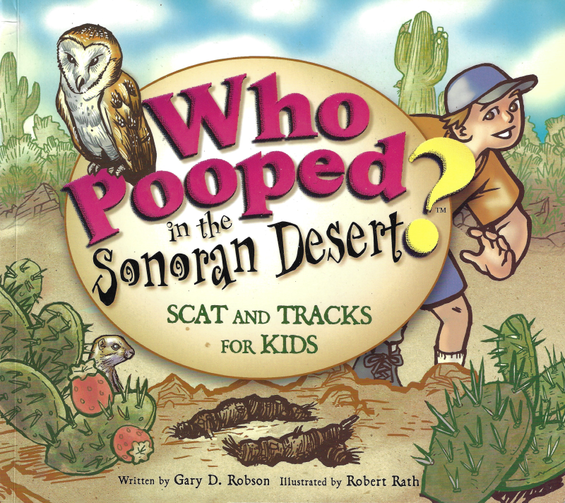 Book cover illustration with desert scene and curious boy.