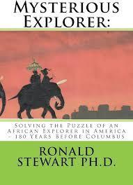 Book cover of Mysterious Explorer which features a silhouette of two individuals riding an elephant.