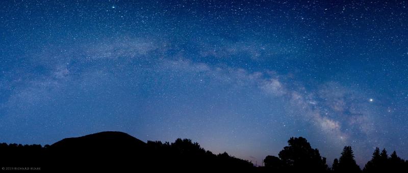 Stars and Milky Way over Capulin Volcano