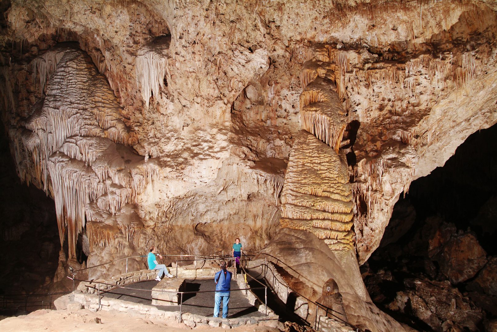 Visitors explore Carlsbad Caverns National Park